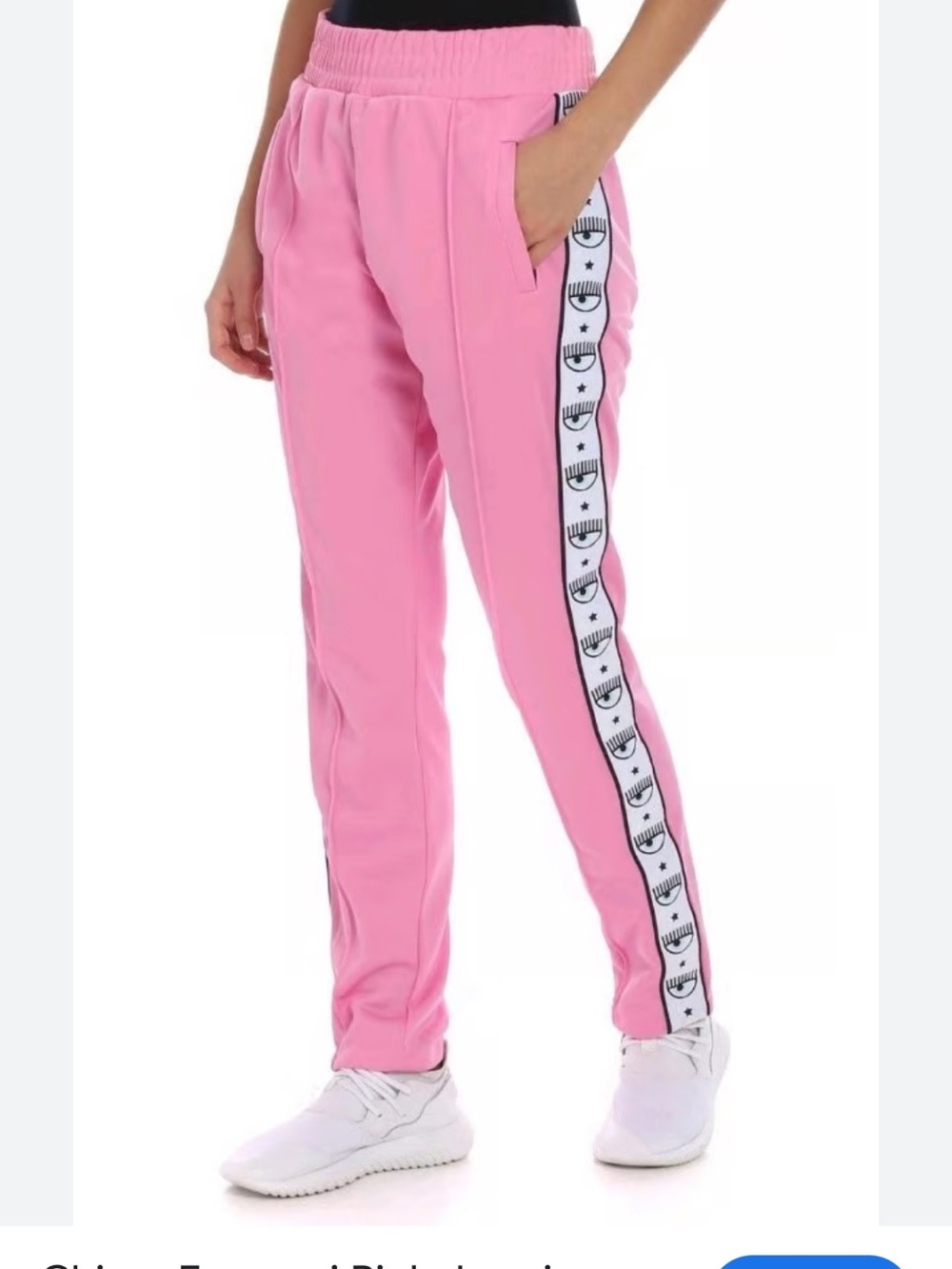 Chiara Ferragni Pink Drawstring Jogger Pants